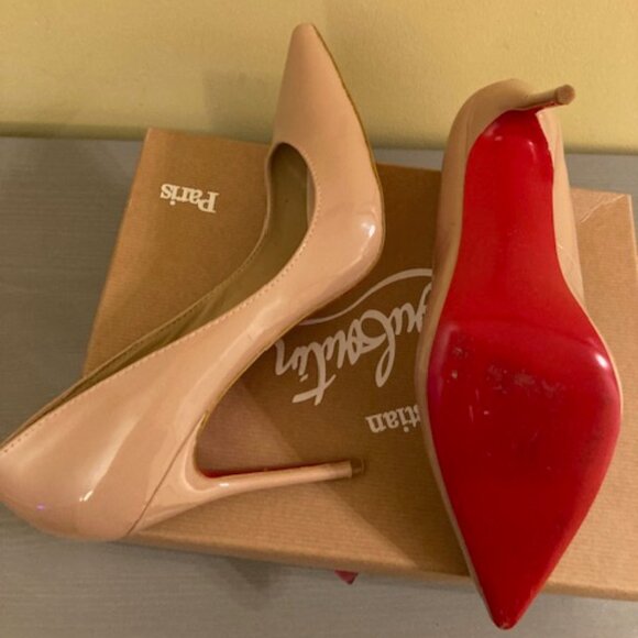 Christian Louboutin tan patent size 41 pumps - Picture 2 of 3